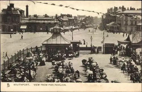 Ak Southport Merseyside England, View from Pier Pavilion