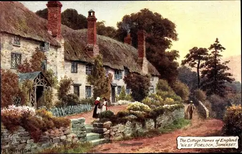 Künstler Ak Quinton, West Porlock Somerset England, The Cottage Homes of England