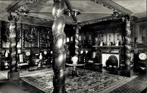 Ak Bakewell Derbyshire England, Chatsworth House, The Oak Room