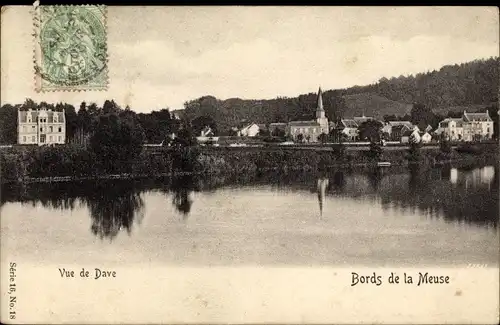 Ak Dave Namur Belgien, Bords de la Meuse, Flussansicht Ort