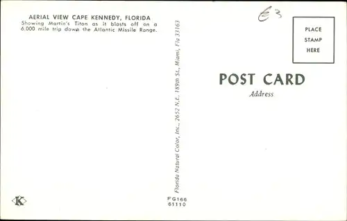 Ak Cape Kennedy Space Center Florida USA, Aerial View, Martin's Titan, Raketenstart