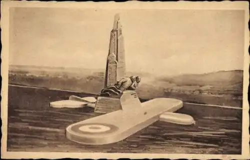 Ak Étretat Seine Maritime, Monument Nungesser et Coli, Fliegerdenkmal