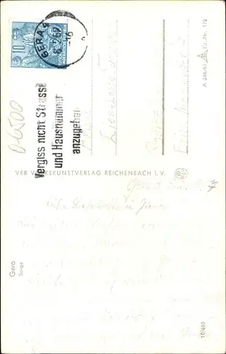 Ak Gera in Thüringen, Sorge, Straßenpartie