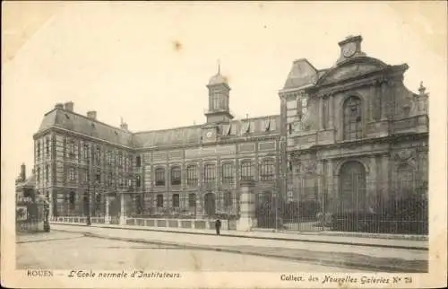 Ak Rouen Seine Maritime, L'Ecole normale d'Instituteurs, Schule