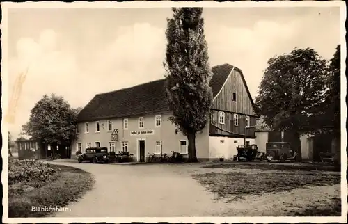 Ak Blankenhain in der Talsenke der Schwarza Thüringen, Gasthof Hohe Weide, Bes. Georg Rohrmüller