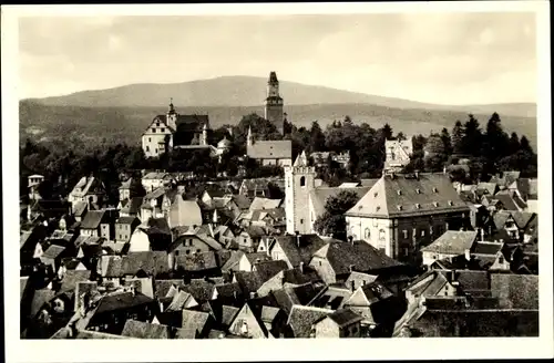 Ak Kronberg im Taunus, Panorama mit Altkönig, Kirche, Schloss