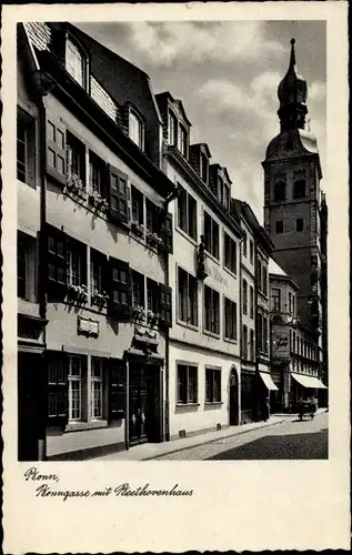 Ak Bonn am Rhein, Bonngasse mit Beethovenhaus