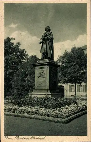 Ak Bonn am Rhein, Beethoven Denkmal am Münsterplatz