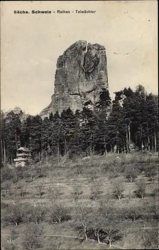 Ak Rathen an der Elbe Sächsische Schweiz, Talwächter