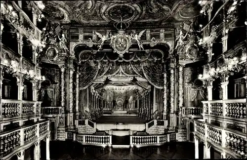 Ak Bayreuth in Oberfranken, Markgräflisches Opernhaus, Bühne