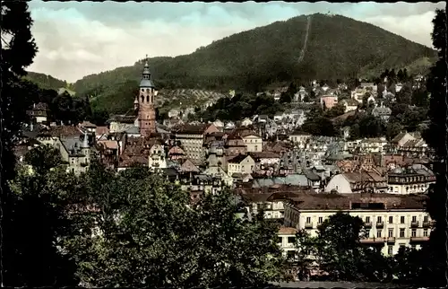 Ak Baden Baden am Schwarzwald, Panorama mit Merkur