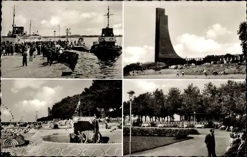 Ak Ostseebad Laboe, Marine Ehrenmal, Kutter, Strand, Strandkörbe