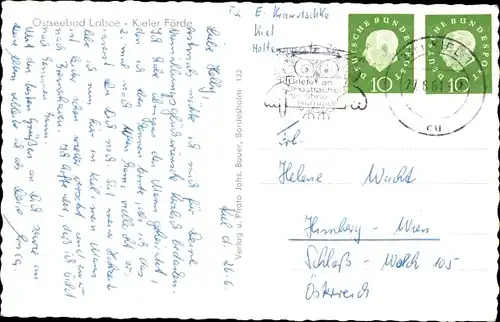 Ak Ostseebad Laboe, Marine Ehrenmal, Kutter, Strand, Strandkörbe