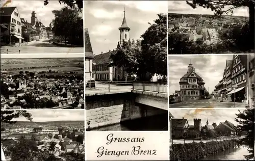 Ak Giengen an der Brenz, Panorama, versch. Teilansichten