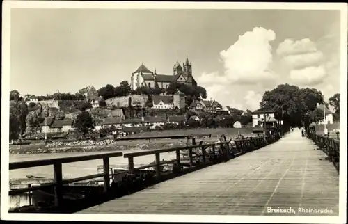 Ak Breisach am Oberrhein, Rheinbrücke