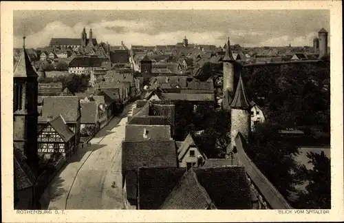 Ak Rothenburg ob der Tauber Mittelfranken, Blick vom Spitaltor