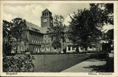 Ak Hamburg Bergedorf, Rathaus, Hinteransicht