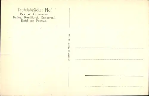 Ak Hamburg Altona Teufelsbrücke, Hotel Teufelsbrücker Hof, Außengastronomie