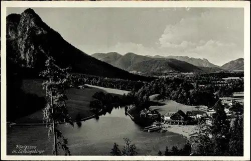 Ak Königssee Oberbayern, Panorama mit Lattengebirge