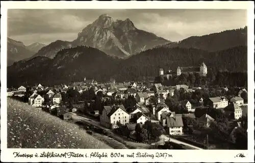 Ak Füssen im Ostallgäu, Panorama mit Säuling