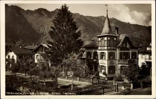 Ak Oberammergau in Oberbayern, Haus Peter Rendl, Petrusdarsteller, Passionsspiele