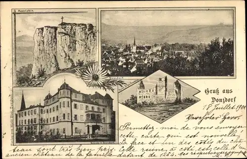 Ak Donzdorf in Württemberg, Hesselstein, Schloss, Ort