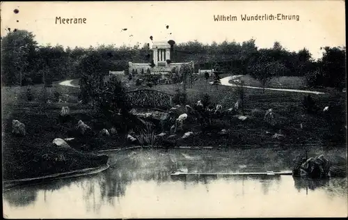 Ak Meerane in Sachsen, Wilhelm Wunderlich Ehrung