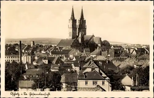 Ak Oschatz in Sachsen, Gesamtansicht, St. Aegidien Kirche