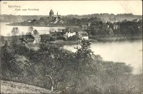 Ak Ratzeburg im Herzogtum Lauenburg, Panorama vom Weinberg aus