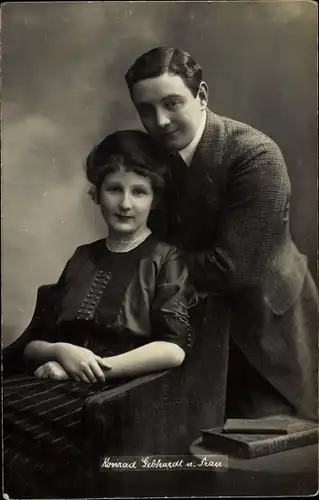 Ak Schauspieler Konrad Gebhardt und Frau