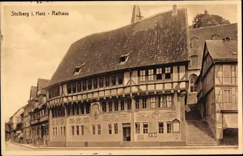 Ak Stolberg im Harz, Rathaus