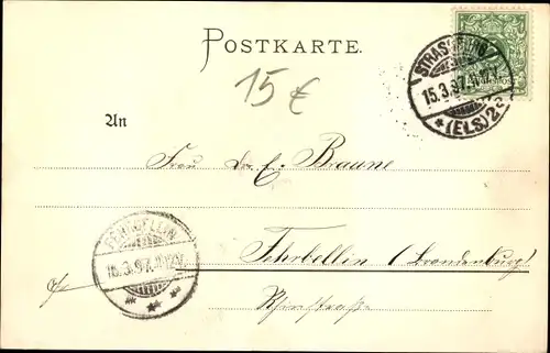 Ak Strasbourg Straßburg Elsass Bas Rhin, Kleberplatz