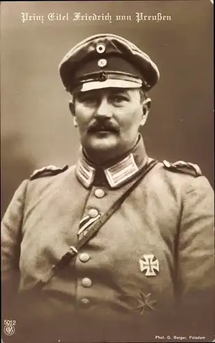 Ak Eitel Friedrich Prinz von Preußen, Portrait in Uniform, NPG 5013