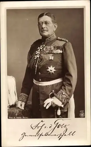 Ak Generalfeldmarschall Colmar von der Goltz, Standportrait, NPG 4737