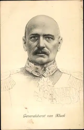 Ak General Alexander von Kluck, Portrait