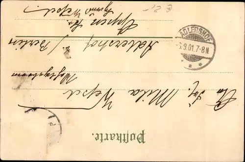 Litho Portrait einer jungen Frau in Tracht