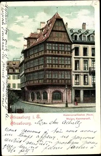 Ak Strasbourg Straßburg Elsass Bas Rhin, Maison Kammerzell