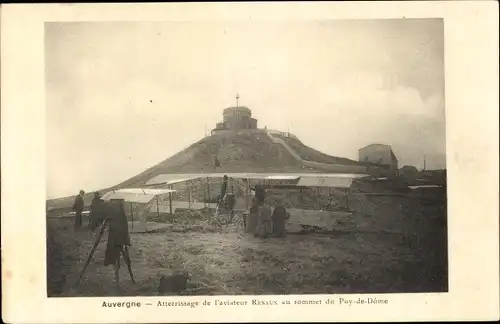 Ak Auvergne, Atterrissage de l'aviateur Renaux au sommet du Puy de Dome, Flugzeug