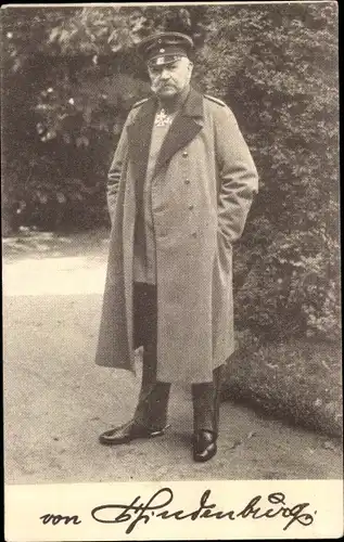 Ak Generalfeldmarschall Paul von Hindenburg, Portrait, Uniform