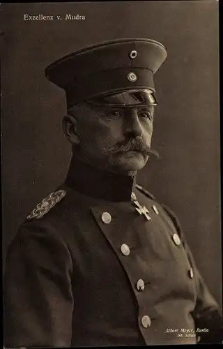 Ak General Bruno von Mudra, Portrait in Uniform