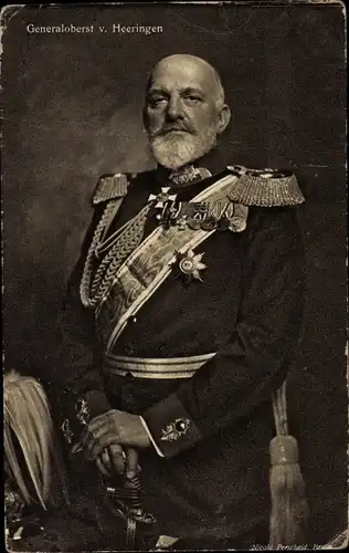 Ak Generaloberst Josias von Heeringen, Portrait in Uniform