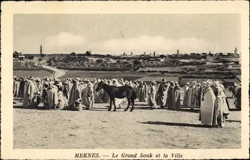 Ak Meknès Marokko, Le Grand Souk et la Ville