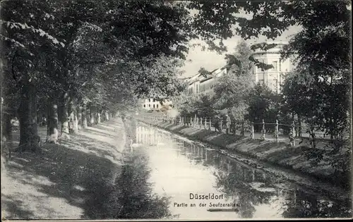 Ak Düsseldorf am Rhein, Partie an der Seufzerallee