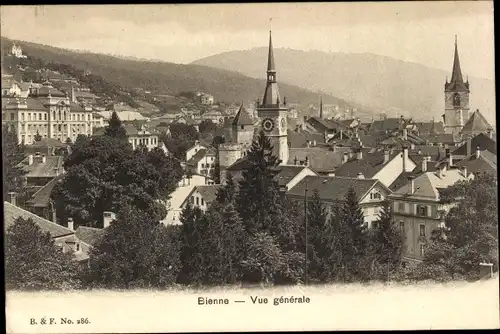 Ak Biel Bienne Kt Bern, Vue generale