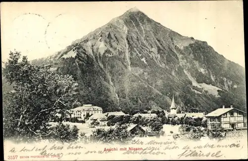 Ak Aeschi bei Spiez Kanton Bern, Niesen