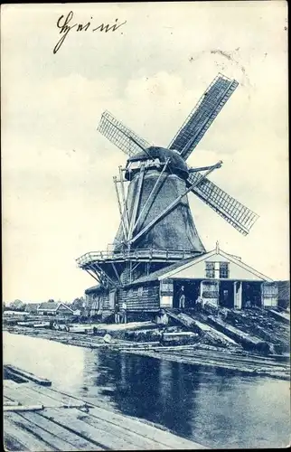 Ak Scheveningen Den Haag Südholland, Windmühle