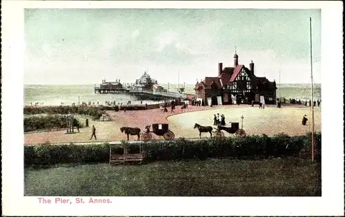 Ak St Annes Lancashire England, The Pier