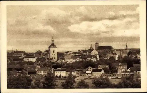 Ak Turnov Turnau Reg. Reichenberg, Totalansicht der Stadt, Türme, Kirche