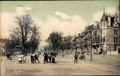 Ak Liège Lüttich Wallonien, Boulevard d'Avrey, Allee