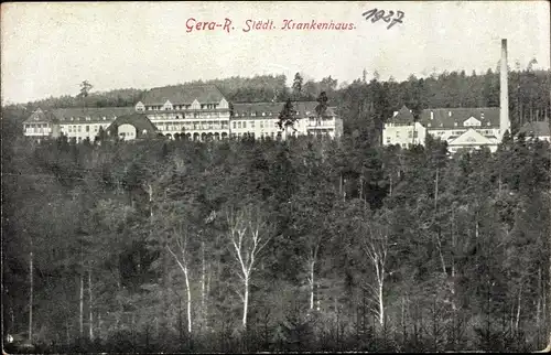 Ak Gera in Thüringen, Städtisches Krankenhaus